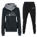 Unisex Graphic Print Hoodie & Jogger Set – Trendy Oversized Loungewear With Heartbeat Pattern | Casual Streetwear (Black/Grey/Blue/Green/Khaki)_ecoleips.com