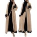 Solid Color Sleeveless Long Vest Dress Solid Color Lace Stitching Open Cardigan With Waist_ecoleips.com