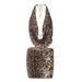 Women's Clothing New Fashion Personality Trend Street Shooting Leopard Print Low Cut Sequined Hip Skirt Suit_ecoleips.com