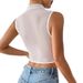 Summer Women's Sleeveless Lace Hollow Out Fishbone Bra Top Slim Fit Tie Detail Sexy Hot Girl_ecoleips.com