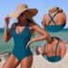 Women's European American Style One Piece Swimsuit Mesh Nylon Patchwork Regular Fit Summer Sexy Style Vacation Swimsuit_ecoleips.com