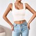 Square Neck Bodycon Tank Top – Sexy Cropped Cami For Women (6 Colors, Stretchy & Breathable)_ecoleips.com