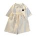 Women's Clothing Summer Casual Sportswear Short Sleeved Shorts Suit Women Summer College Style Polo Loose Running Sportswear_ecoleips.com