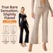 Slimming Height Enhancing Ribbed Sweatpants For Women Loose Fitting Straight Leg Wide Leg Pants Draped Slightly Flared Design Casual Sportswear_ecoleips.com