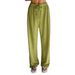 Women's High-Waisted Wide-Leg Trousers Retro American Loose Fit Floor-Length Pants with Irregular Pleats_ecoleips.com