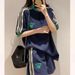 Women's Blue Tracksuit Set Korean Style Slimming Casual Fashion plus Size Two Piece Summer 2026 New_ecoleips.com