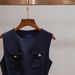 Women's Clothing Elegant Inspired Women's Dress French Style Slightly Pleated Long A-Line Round Neck Belted Vest Two Piece_ecoleips.com
