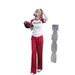 Women's Color-Block Short Sleeve Top & High-Waisted Wide-Leg Pants Set - Summer Two Piece Outfit With Flattering Fit_ecoleips.com