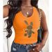 Women's Clothing Sleeveless Tank Top American Style Casual Elegant Fashion Tee For Ladies Spring/Summer Regular Size_ecoleips.com