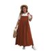 Summer New Women's Large Size Fat Mm Fashion Suspender Dress_ecoleips.com