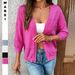 Women's Clothing Lightweight Knitted Cardigan For Women, Lace-Up V-Neck Summer Cover-Up Boho Kimono_ecoleips.com