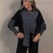 Women's Loose plus Size Striped Shirt Casual Long Sleeve Work Blouse European American Style Spring Autumn Fashion Office Lady_ecoleips.com