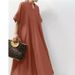 Women's Clothing Women's Solid Color Three Quarter Sleeve Long Casual Dress Spring Summer For Formal & Casual For Women_ecoleips.com