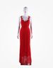 Elegant Red Lace Backless Long Dress With Deep V-Neck For Wedding Party & Evening Occasions_ecoleips.com