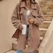 Elegant Long Coat With Faux Fur Collar & Button Closure - Winter Fashion Outerwear For Women (Available In 8 Colors & 8 Sizes)_ecoleips.com