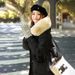 girl Girl Girl Plus Size Yellow Mid-Length Fur Collar Down Cotton Jacket For Women Winter New Thickened Hooded Puffer Coat_ecoleips.com