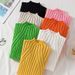 Korean-Style Semi-Turtle Neck Slim Fit Knit Top – Women’s Long Sleeve Stretchable Pullover In Rayon Blend (12 Colors)_ecoleips.com