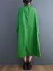 Green Vintage Hollow Out Shirt Dresses For Women New Long Sleeve Loose Casual Dress Elegant Clothing Fashion Spring Autumn 2026_ecoleips.com