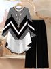 Women's Clothing Floral Print Wide Leg Pants Set For Women Casual Fashion Two-Piece Long Sleeved Spring Home Wear_ecoleips.com