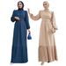 Women's Clothing A1457 Elegant Beaded Pleated Dress Middle Eastern Muslim Long Dress (without headscarf)_ecoleips.com
