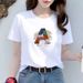 Women's Casual Short Sleeve T-Shirt - 100% Cotton Oversized Fit, Trendy Letter Print, Breathable & Comfortable Summer Top (Multiple Colors & Sizes)_ecoleips.com