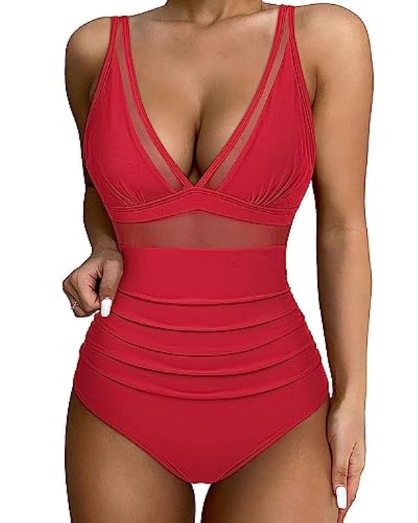 Women's Clothing High Waist One Piece Swimsuit Women's Tight Sexy Hollow Hot Spot Swimsuit_ecoleips.com