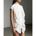 Women's Clothing Elegant Ruffle Hem Sleeveless Blouse Chic Peplum Top For Office Night Out_ecoleips.com