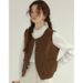 Aria Basics French Retro Versatile British-style Layered Outerwear Vest For Women, 2025 Autumn And Winter New Model, High-end Feel,_ecoleips.com
