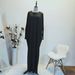 Modest Abaya Dress/Muslim Dress Women Plus Size Women's Batwing Long Sleeved Maxi Dress Fashionable Comfortable Solid Color Casual_ecoleips.com