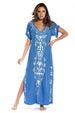 Women's Clothing Beach Cover Up Embroidered Beach Robe Vacation Beach Long Skirt Seaside Sun Protection Dress_ecoleips.com