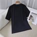 Women's Casual Round Neck Short Sleeve T-Shirt Multi-Color American Style Simple Fashionable Sports Top Solid Printed Loose Fit_ecoleips.com