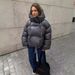 European & American Winter Women's Puffer Jacket, Trendy Personalized Street Style Short Hooded Down Alternative Coat_ecoleips.com