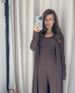 K Women's New Casual Three Piece Set, Long Jacket, Vest, Wide Leg Pants Set_ecoleips.com