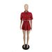 Women's Cargo Style Short Sleeve Top + Mini Skirt Set – Trendy Utility Two-Piece Outfit For Spring/Summer (Black/White/Red, S-Xxl)_ecoleips.com