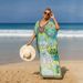 K Beach Cover Shirt Bohemian Style Beach Skirt Plus Size Dress_ecoleips.com