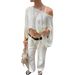 Voya Women's European And American Resort Style Fashion Shawl Long Sleeve Top T-Shirt Women's Clothing 2026 Summer_ecoleips.com