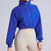 Fleece-Lined Half-Zip Sweatshirt For Women - Oversized Yoga Pullover With Stand Collar (Black/Oat Milk/Mocha/Prussian Blue, S-L)_ecoleips.com
