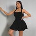 Women Sexy Halter Neck Backless A Line Short Dress Summer Party Night Out Bodycon Mini Dress For Women_ecoleips.com