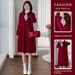 Autumn New Korean Fashion Silk Scarf Sweater Knitted Maternity Dress_ecoleips.com