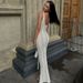 Talenza Knitted Hollow Long Dress Women's Sexy Backless Sleeveless Beach Vacation Dress Fashion V Neck Strappy Long Dress Robe_ecoleips.com