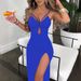 Women's Clothing Suspender Hollow Tight Slit Dress_ecoleips.com
