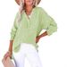 2025 Spring New Solid Color Shirt Single-Breasted Long Sleeve Top Women's Fashion_ecoleips.com