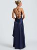 Mozision Satin Spaghetti Strap Ruffle Sexy Maxi Dress Women Off-shoulder Sleeveless Backless Thigh High Split Club Party Dress_ecoleips.com