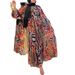 Women's Clothing Ladies Muslim Chiffon Leopard Print Robe Fashion Temperament Dress_ecoleips.com