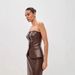 Women's Clothing Strapless Leather Top French Design Single-Breasted Sexy American Style For Tank Tops & Camis_ecoleips.com