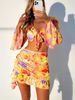 Swimsuit 2026 New European And American Printing Trend Beach Skirt Bikini Four-piece Swimsuit Women's Model_ecoleips.com