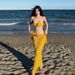 Women's Clothing New Thailand Beautiful Yellow Split Three Piece Sexy Long Skirt Island Holiday Style_ecoleips.com
