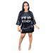 Women’s Clothing Fashion Round Neck Half Sleeved Loose Sequin Print Dress Women's Party Sequin Style Nightclub Style_ecoleips.com