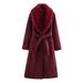 Elegant Winter Coat With Faux Fur Collar - Women's Long Wool Coat For Autumn & Winter, Classic European Style_ecoleips.com