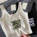 Summer 2022 New Style, Can Be Worn Outside, Slim-fit, Short, Cropped, Sleeveless, Inner Tank Top, White Knitted Camisole_ecoleips.com